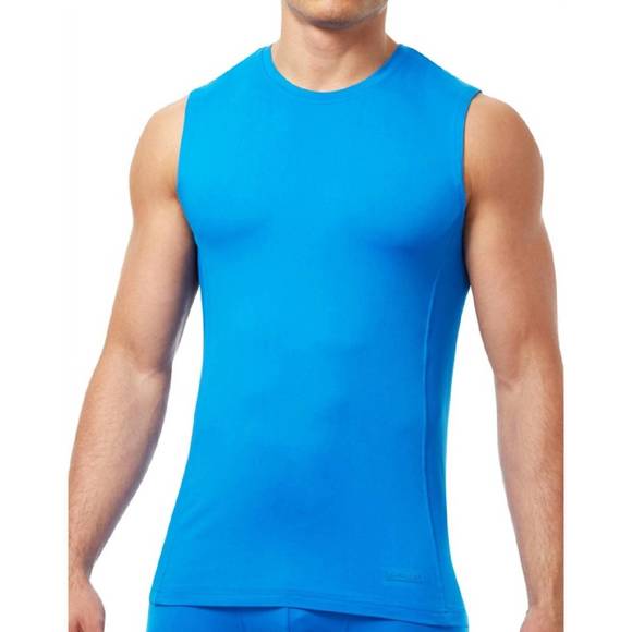 NEW PAPI sport muscle tank top shirt in blue - Picture 1 of 1